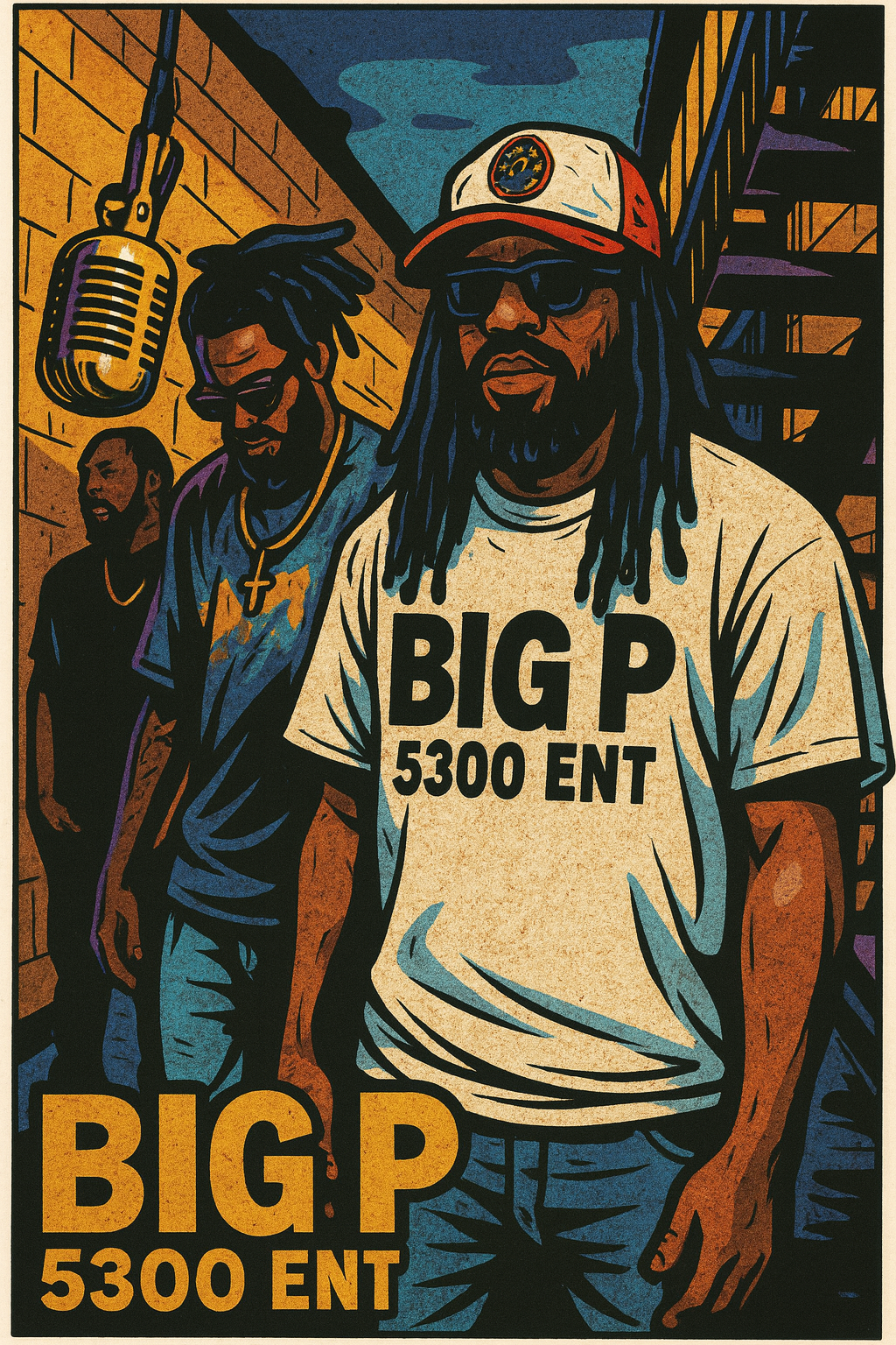 Big P graffiti artwork